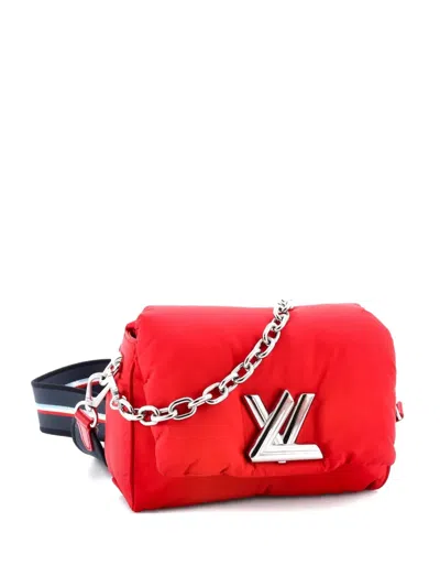 Pre-owned Louis Vuitton Ski Twist Handbag Padded Econyl Pm Shoulder Bag In Red