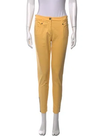 Pre-owned Louis Vuitton Skinny Leg Pants In Yellow