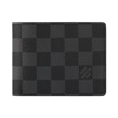 Pre-owned Louis Vuitton Slender Wallet 'black Damier Graphite Canvas' | Men's Size Onesize