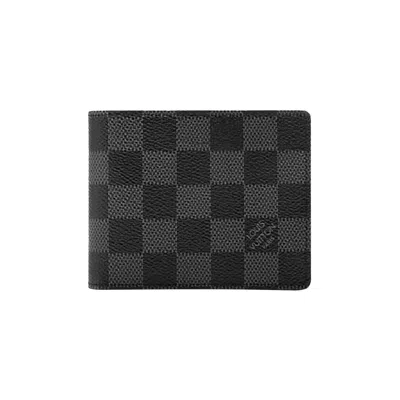 Pre-owned Louis Vuitton Slender Wallet 'black Damier Graphite Canvas/borneo Green' | Men's Size Onesize