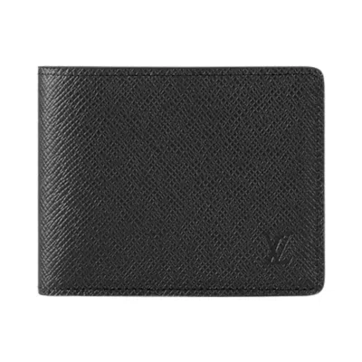 Pre-owned Louis Vuitton Slender Wallet 'black Taiga Leather' | Men's Size Onesize