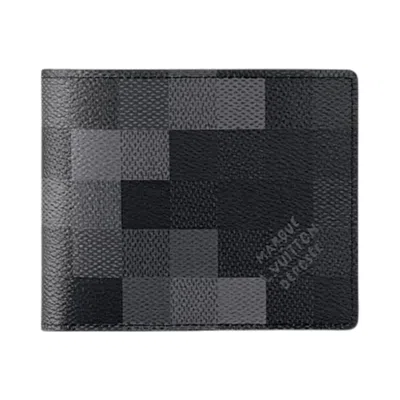 Pre-owned Louis Vuitton Slender Wallet 'damoflage Black Canvas' | Men's Size Onesize