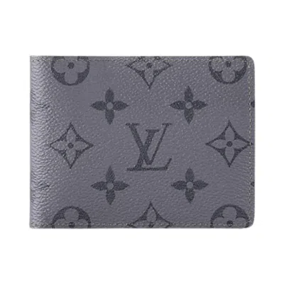 Pre-owned Louis Vuitton Slender Wallet 'monogram Eclipse Reverse Canvas' | Grey | Men's Size Onesize In Gray