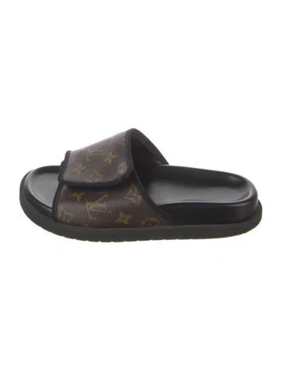 Pre-owned Louis Vuitton Slides In Brown