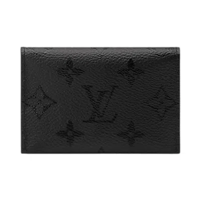 Pre-owned Louis Vuitton Slim Card Holder 'black Monogram Midnight Canvas' | Men's Size Onesize