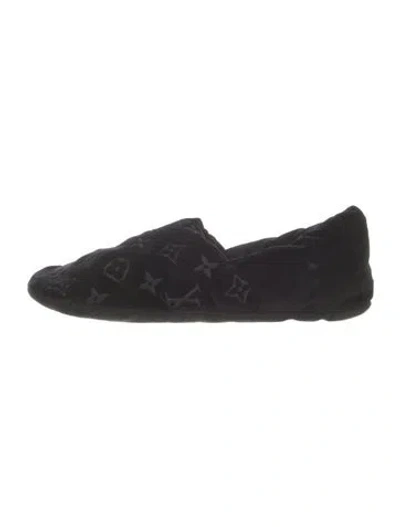 Pre-owned Louis Vuitton Slippers Lv Monogram Loafers In Black