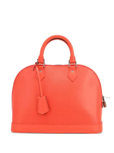 Pre-owned Louis Vuitton Small Alma Epi-leather Tote Bag In Orange