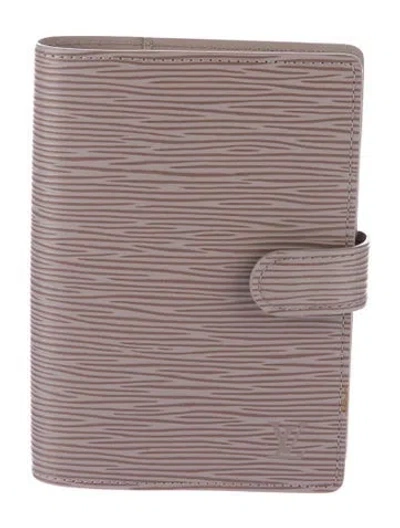 Pre-owned Louis Vuitton Small Epi Agenda Cover In Purple