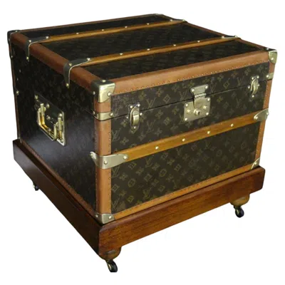 Pre-owned Louis Vuitton Small  Monogram Steamer Trunk , 48 Cm Vuitton Trunk In Brown