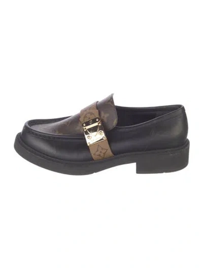 Pre-owned Louis Vuitton Smoked Check Pattern Leather Loafers In Multi