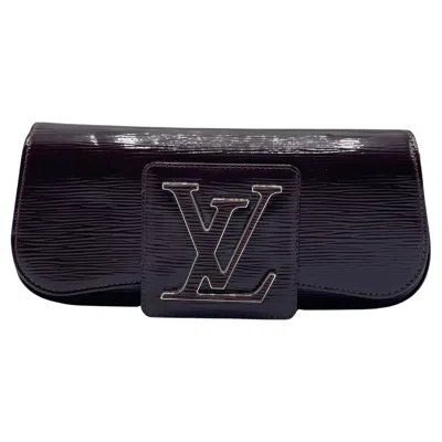 Pre-owned Louis Vuitton Sobe Clutch Electric Epi Leather Burgundy In Red