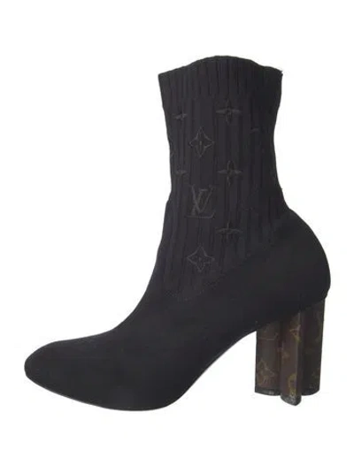 Pre-owned Louis Vuitton Sock Boots In Black