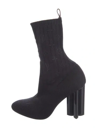 Pre-owned Louis Vuitton Sock Boots In Black