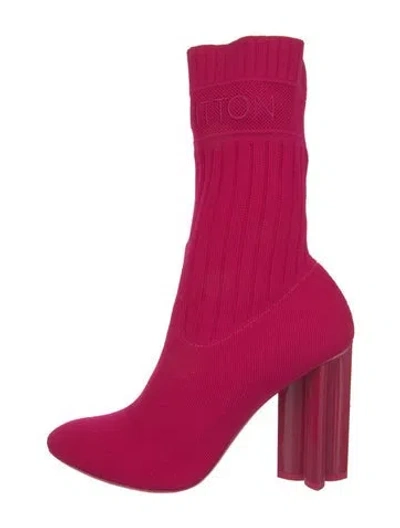 Pre-owned Louis Vuitton Sock Boots In Pink