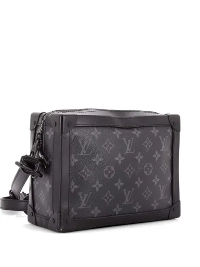 Pre-owned Louis Vuitton Soft Trunk Bag Monogram Eclipse Canvas Shoulder Bag In Black