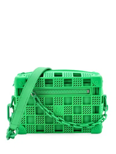 Pre-owned Louis Vuitton Soft Trunk Bag Recycled Rubber Mini Crossbody Bag In Green