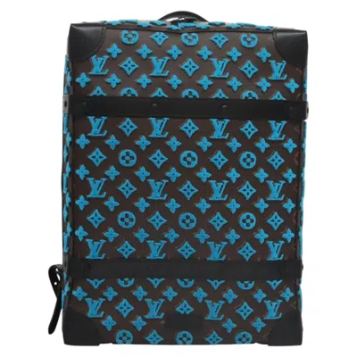 Pre-owned Louis Vuitton Soft Trunk Blue Canvas Backpack Bag ()