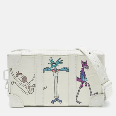 Pre-owned Louis Vuitton Soft Trunk Lv Friends White Monogram Taurillon Leather Wallet