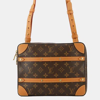 Pre-owned Louis Vuitton Soft Trunk / Messenger Brown Monogram Size Pm