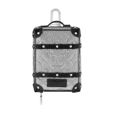 Louis Vuitton Soft Trunk Pouch Bag Charm And Key Holder In Grey