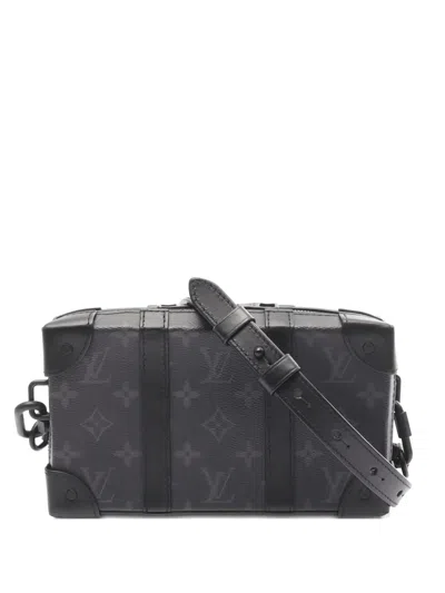 Pre-owned Louis Vuitton Soft Trunk Shoulder Bag In Black