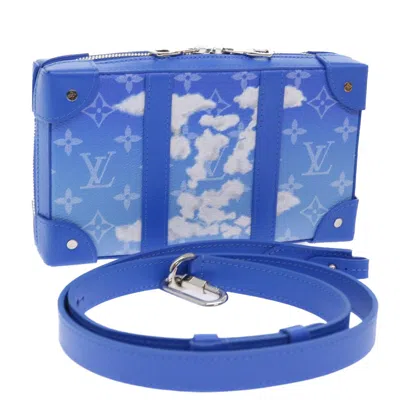 Pre-owned Louis Vuitton Soft Trunk Wallet Limited Edition Monogram Clouds Blue Canvas Bag ()