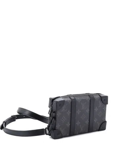 Pre-owned Louis Vuitton Soft Trunk Wallet Monogram Eclipse Canvas Clutch Bag In Black
