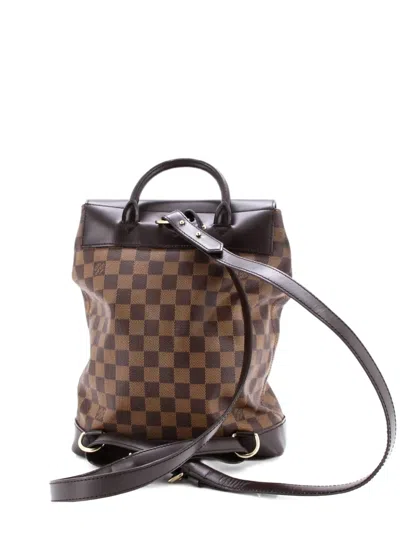 Pre-owned Louis Vuitton Soho Damier Backpack In Brown