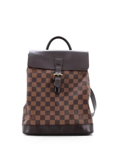 Pre-owned Louis Vuitton Soho Damier Backpack In Brown