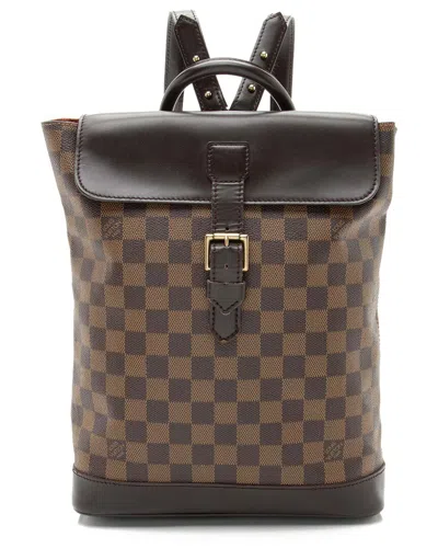 Pre-owned Louis Vuitton Soho Damier Ebene Canvas Backpack