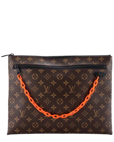 Louis Vuitton Solar Ray A4 Pouch Monogram Canvas (authentic Pre-loved) In Brown/brown