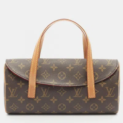 Pre-owned Louis Vuitton Sonatine Hand Flap Bag Monogram Canvas Leather In Brown