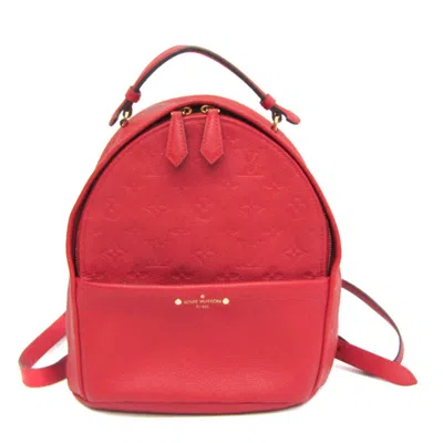 Pre-owned Louis Vuitton Sorbonne Red Leather Backpack Bag ()