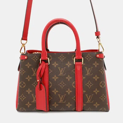 Pre-owned Louis Vuitton Soufflot Cerise Monogram Bb Bag In Brown