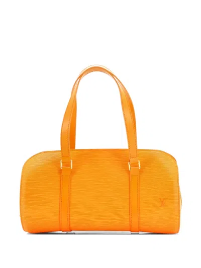 Pre-owned Louis Vuitton Soufflot Epi Leather Handbag In Orange