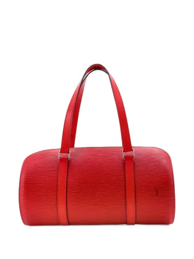 Pre-owned Louis Vuitton Soufflot Epi Leather Handbag In Red