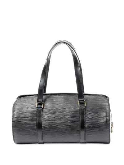 Pre-owned Louis Vuitton Soufflot Epi Leather Tote Bag In Black