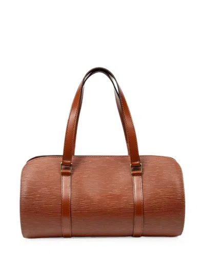 Pre-owned Louis Vuitton Soufflot Epi Tote Bag In Brown