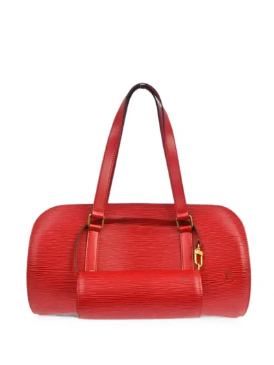 Pre-owned Louis Vuitton Soufflot Epi-leather Tote Bag In Red