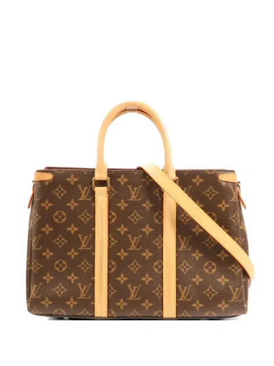 Pre-owned Louis Vuitton Soufflot Monogram Mm Tote Bag In Brown