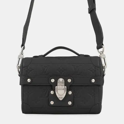 Pre-owned Louis Vuitton Soul Trunk Shoulder Bag Noir Taurillon Monogram In Black