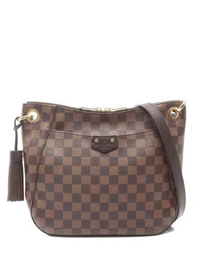 Pre-owned Louis Vuitton South Bank Damier Ebene Shoulder Bag In Brown