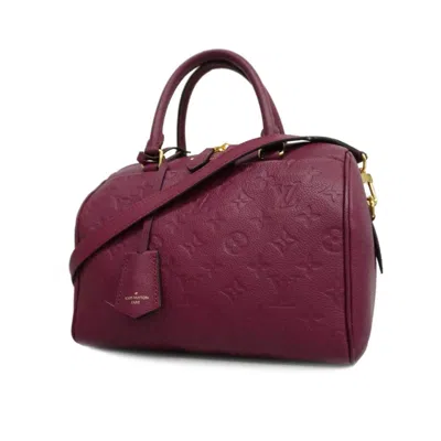 Pre-owned Louis Vuitton Speedy 25 Burgundy Leather Shoulder Bag ()
