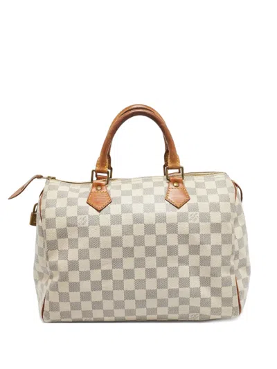 Pre-owned Louis Vuitton Speedy 25 Handbag In White