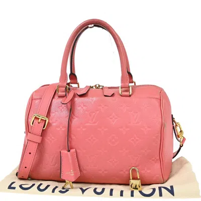 Pre-owned Louis Vuitton Speedy 25 Leather Handbag () In Pink