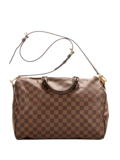 Pre-owned Louis Vuitton Speedy 35 Satchel Bag In Brown