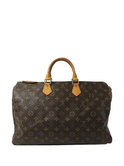 Pre-owned Louis Vuitton Speedy 40 Monogram Holdall In Brown