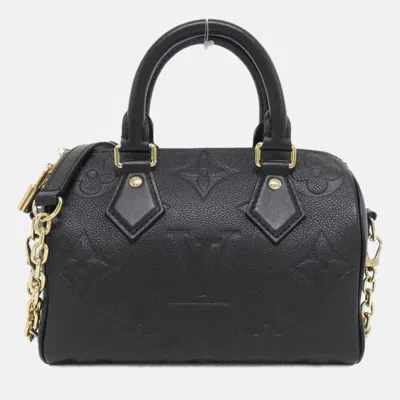 Pre-owned Louis Vuitton Speedy Bandouliere 20 Monogram Empreinte Boston Bag In Brown