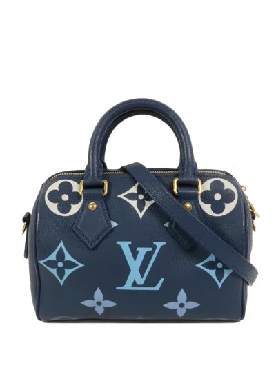 Pre-owned Louis Vuitton Speedy Bandoulière 20 Monogram Tote Bag In Blue