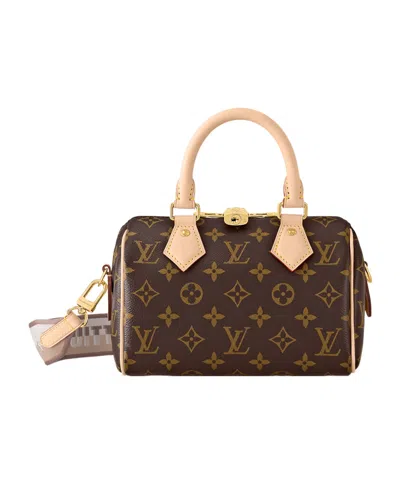 Pre-owned Louis Vuitton Speedy Bandouliere 20 Shoulder Bag In Brown